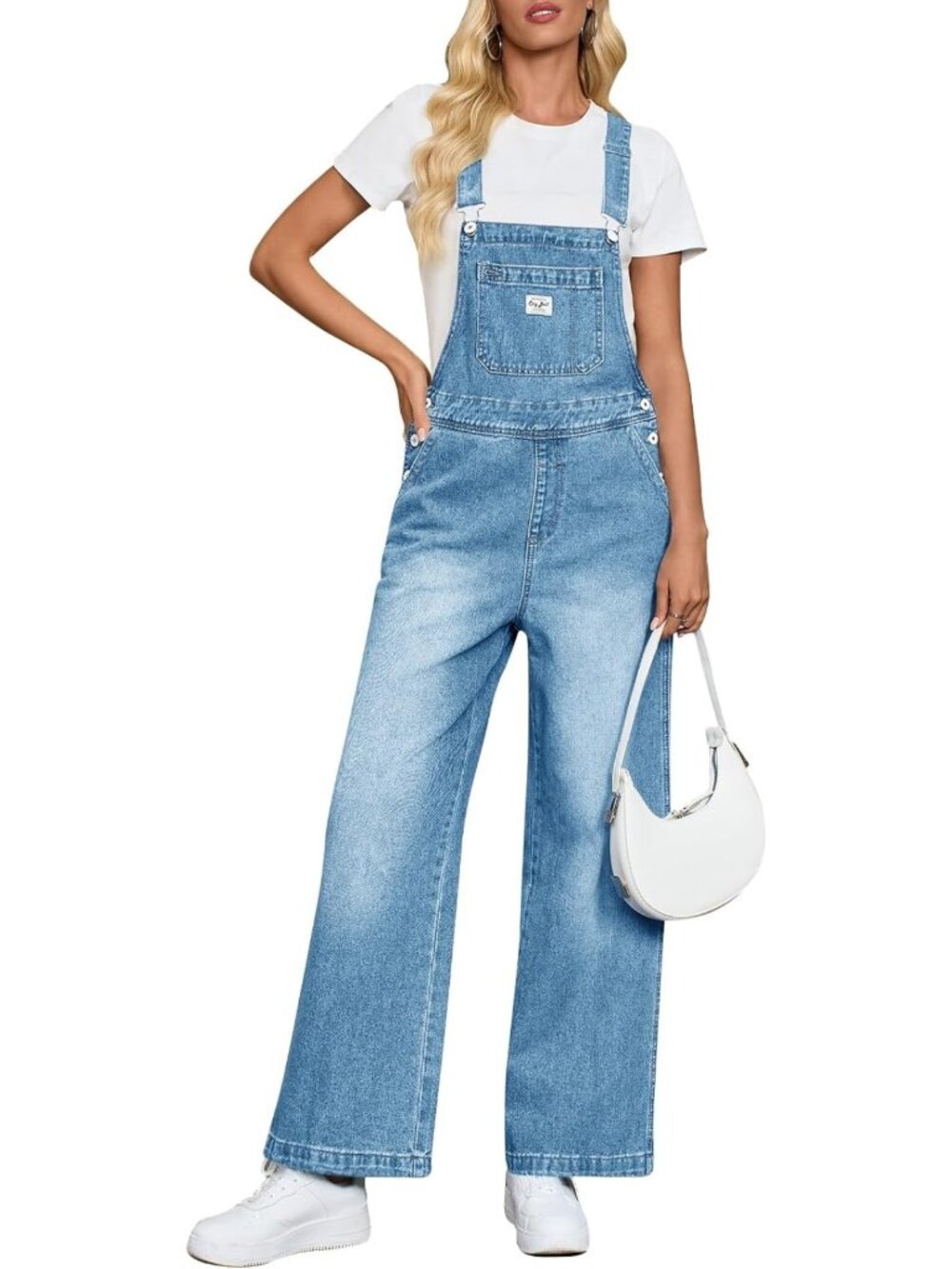 Casual Denim Bib Overalls for Women | Long Baggy Jumpsuit & Romper